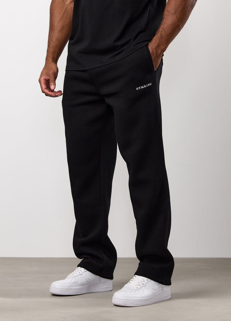 Gym King Fundamental Linear Straight Leg Jogger - Black