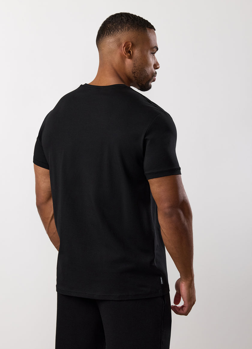 Gym King Linear Fundamental Tee - Black