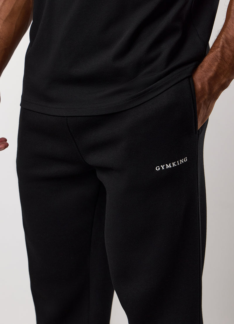 Gym King Fundamental Linear Straight Leg Jogger - Black