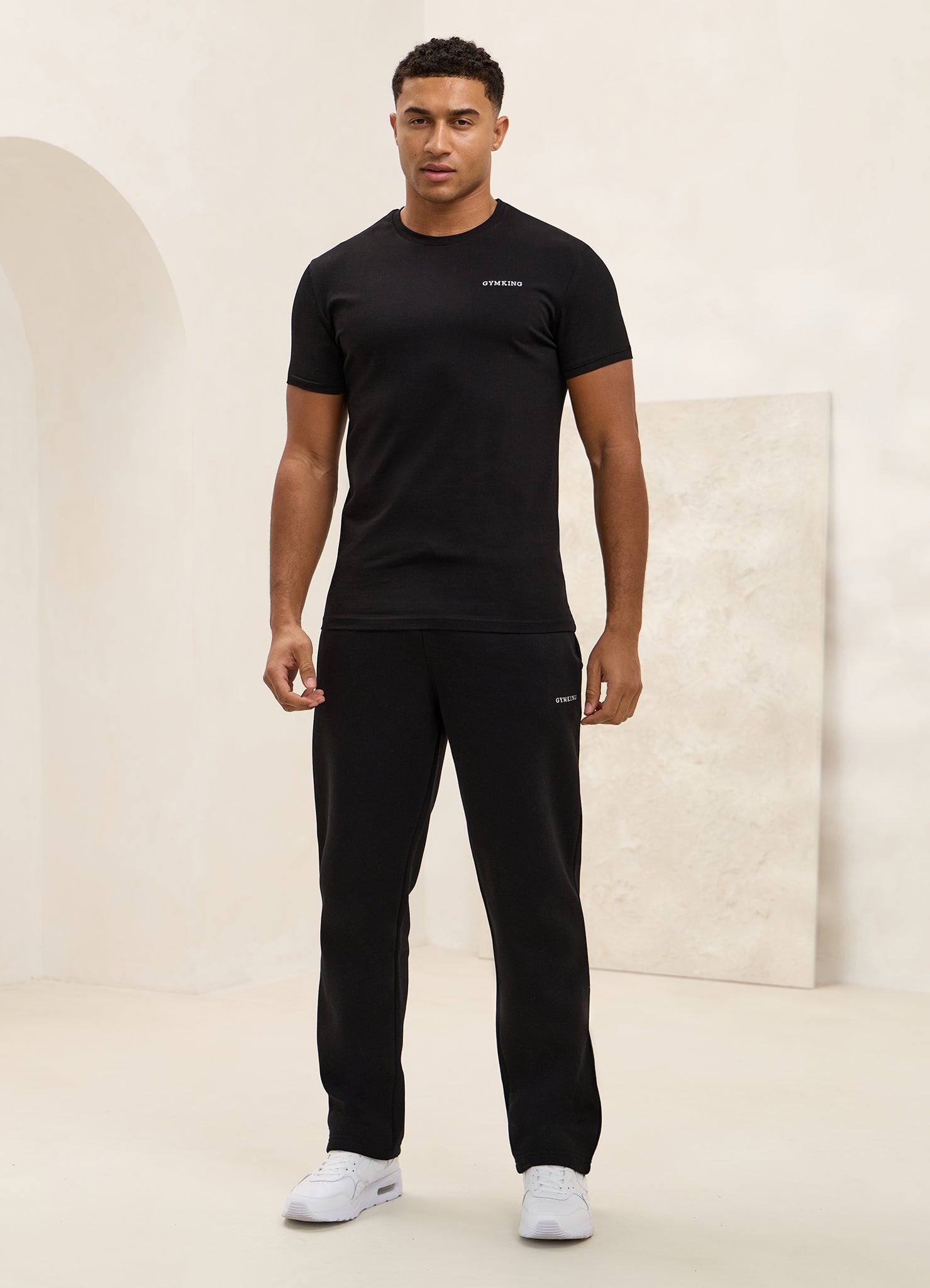 Gym King Fundamental Linear Tee - Black