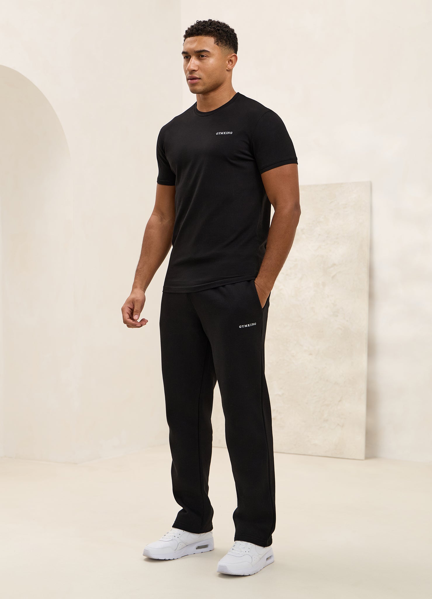 Gym King Fundamental Linear Tee - Black