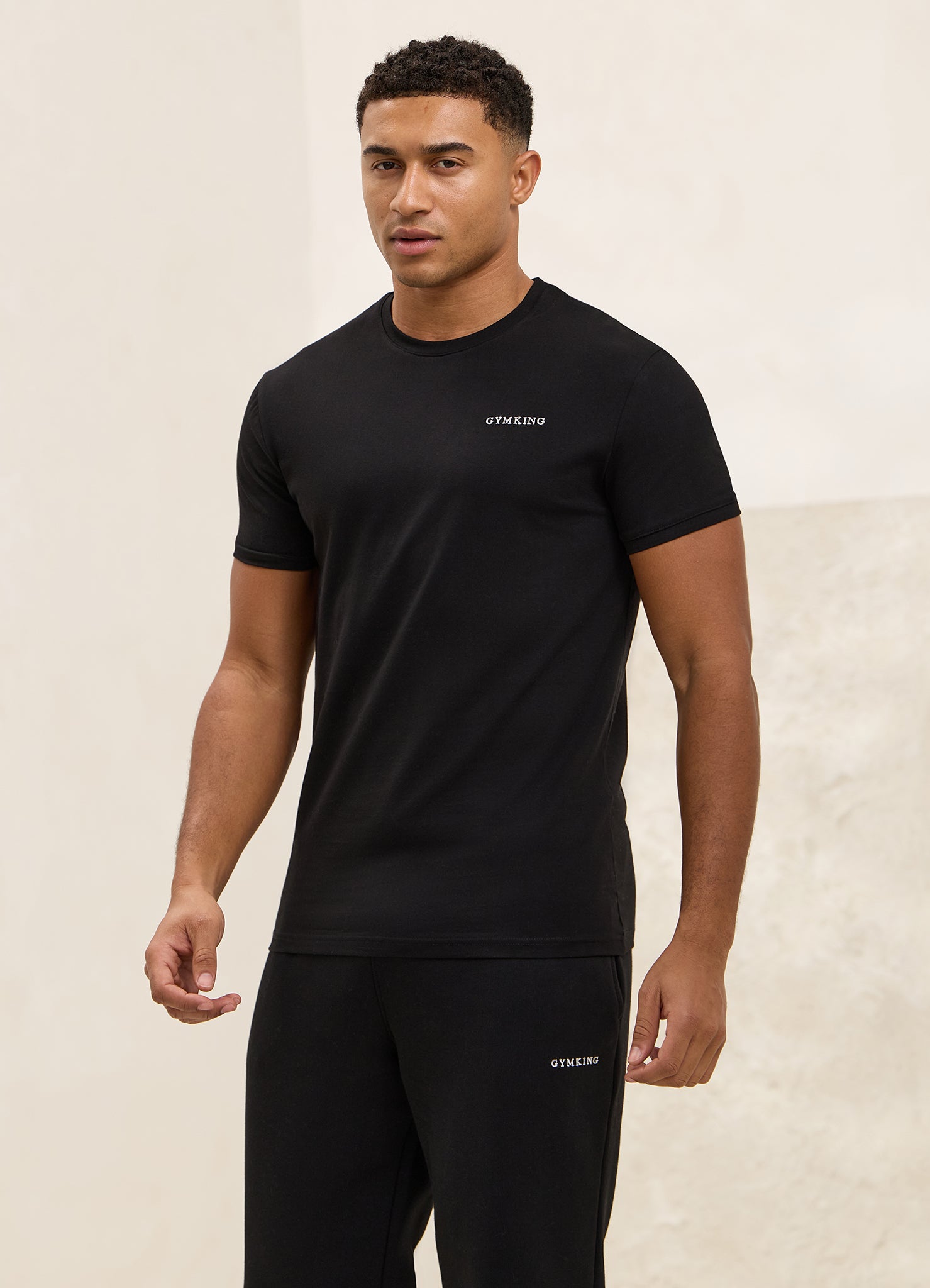 Gym King Fundamental Linear Tee - Black