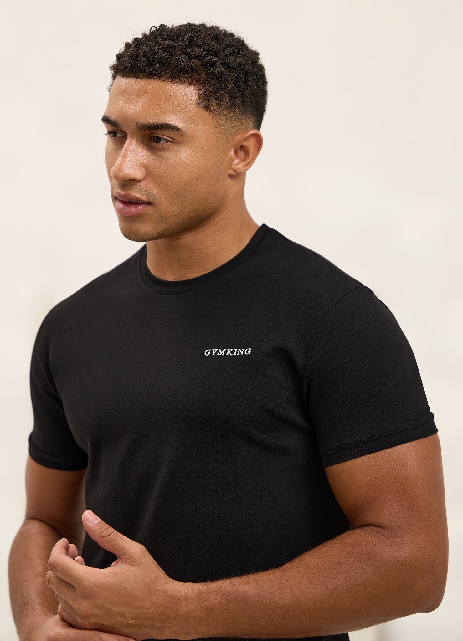 Gym King Fundamental Linear Tee - Black