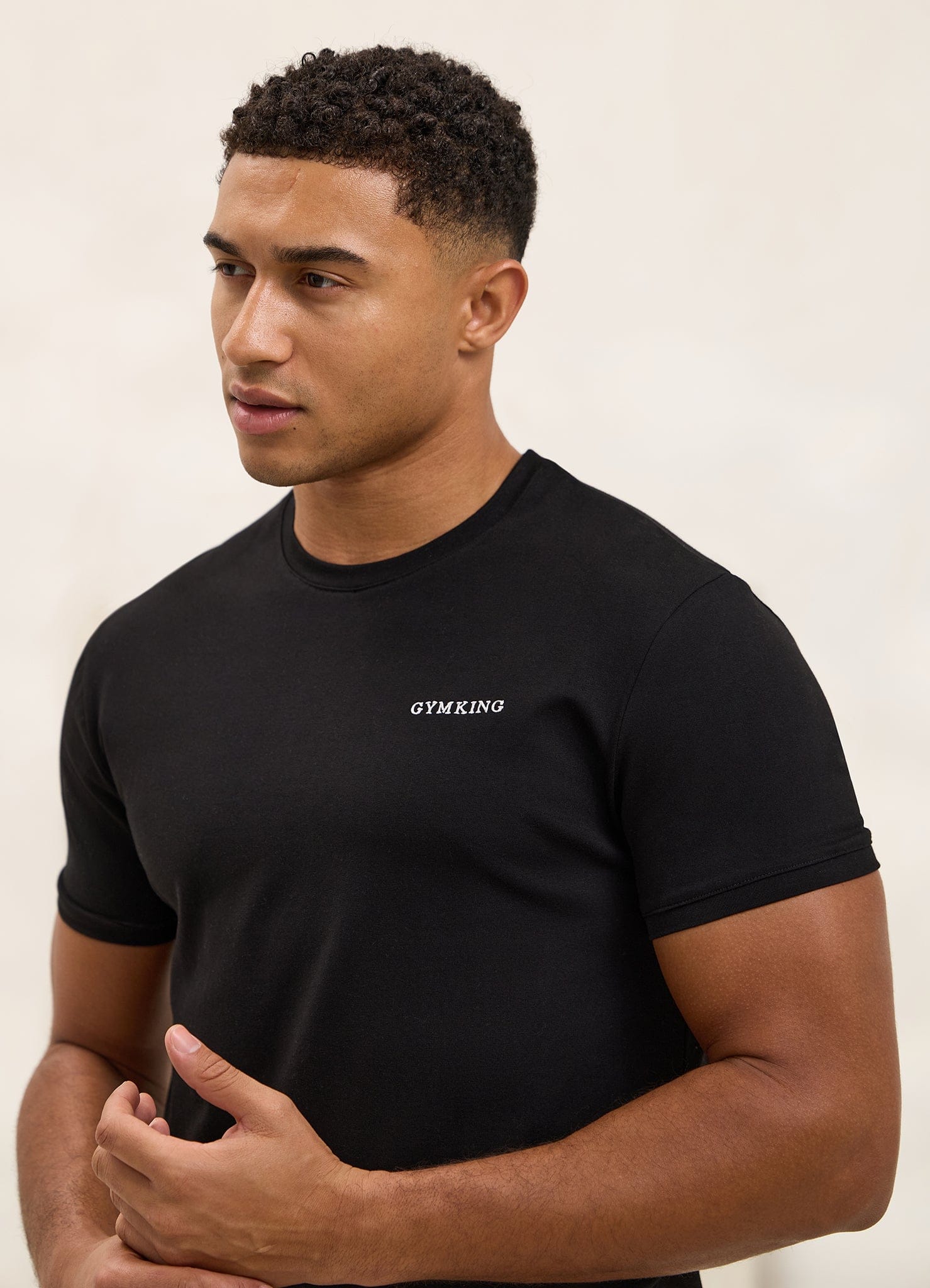 Gym King Fundamental Linear T-Shirt - Black