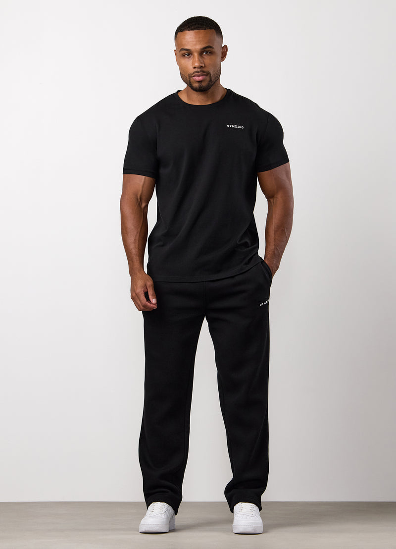 Gym King Fundamental Linear Straight Leg Jogger - Black