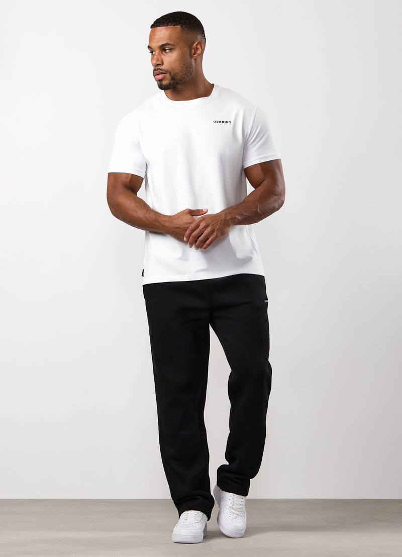 Gym King Fundamental Linear Tee - White