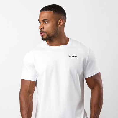 Gym King Fundamental Linear T-Shirt - White