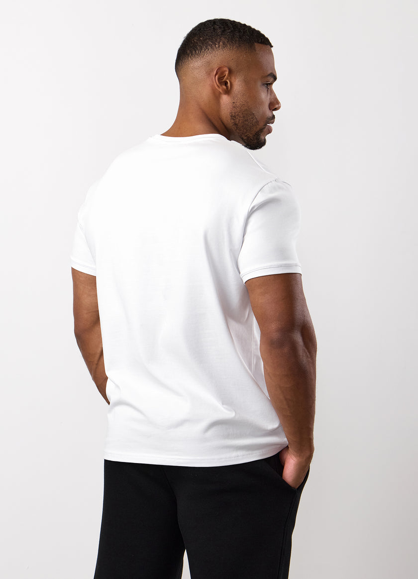 Gym King Fundamental Linear Tee - White