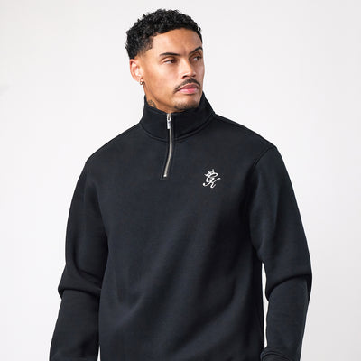 Gym King Fundamental Fleece 1/4 Zip Funnel - Black
