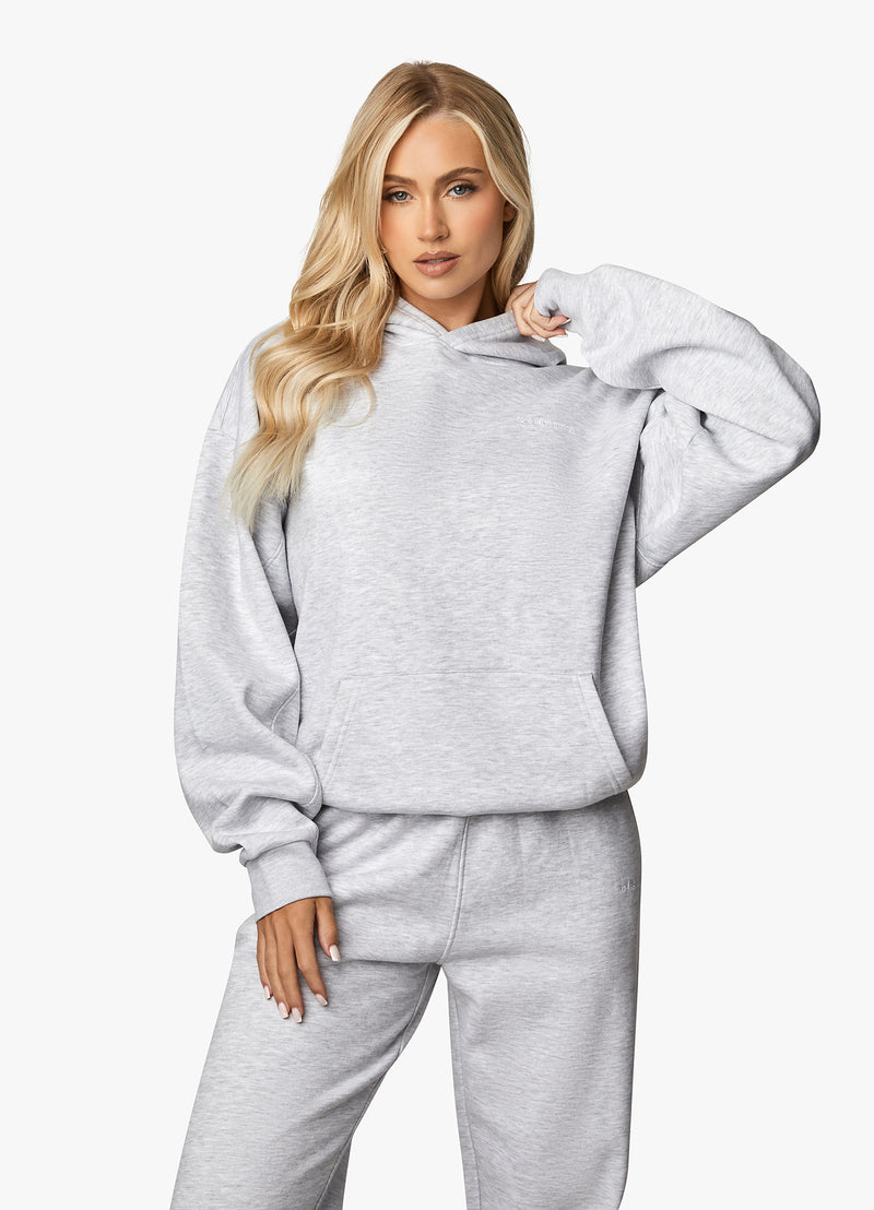Gym King 365 Relaxed Fit Tracksuit - Snow Marl