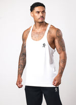Gym King Fundamental Stringer Jersey Vest - White thumbnail