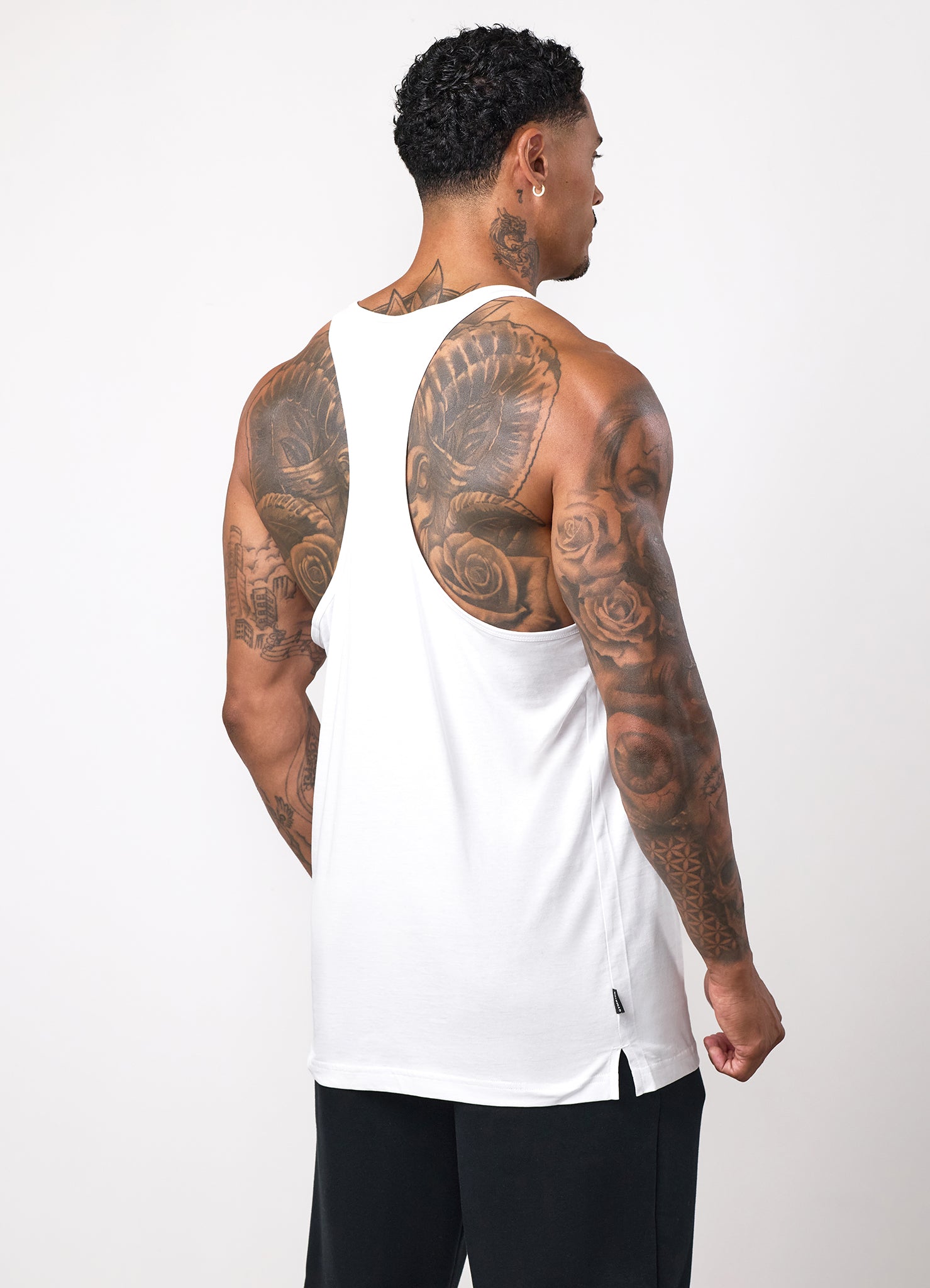 Gym King Fundamental Stringer Jersey Vest - White