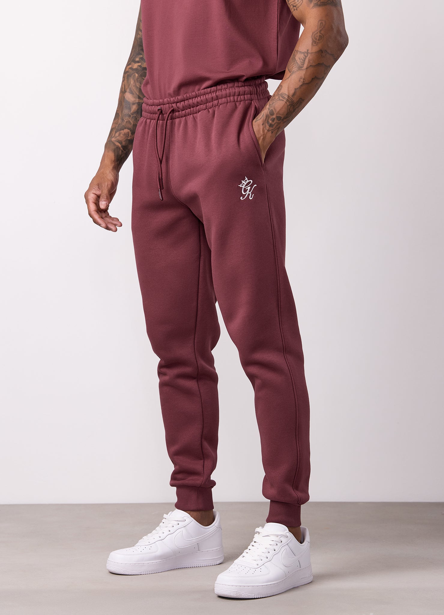 Gym King Fundamental Fleece Jogger Burgundy - Main Image