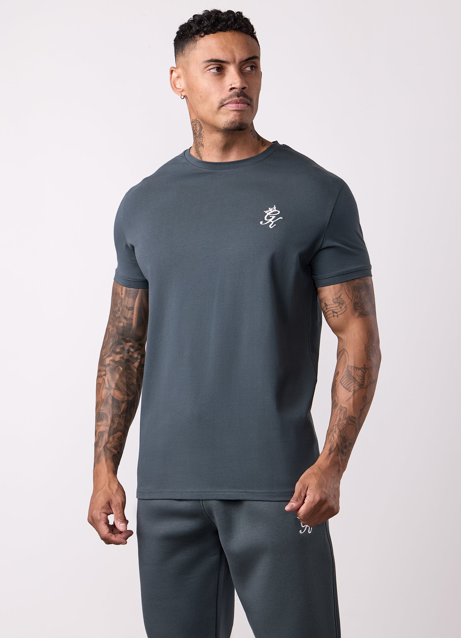 Gym King Fundamental Tee - Green Smoke