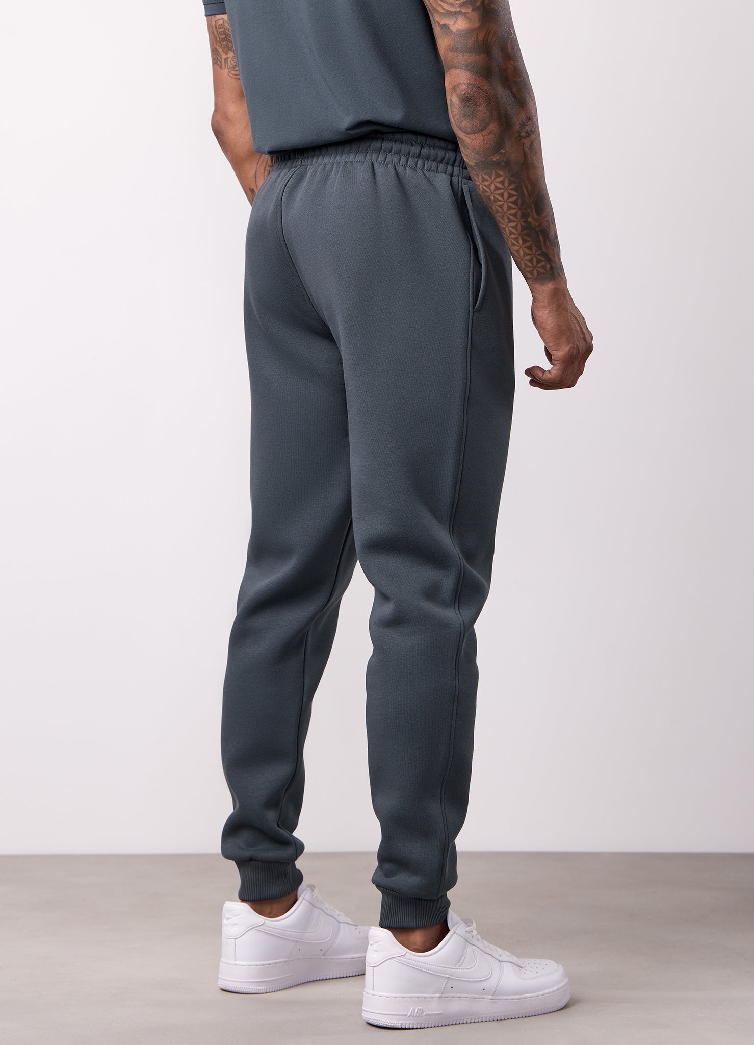 Gym King Fundamental Hood Tracksuit - Green Smoke