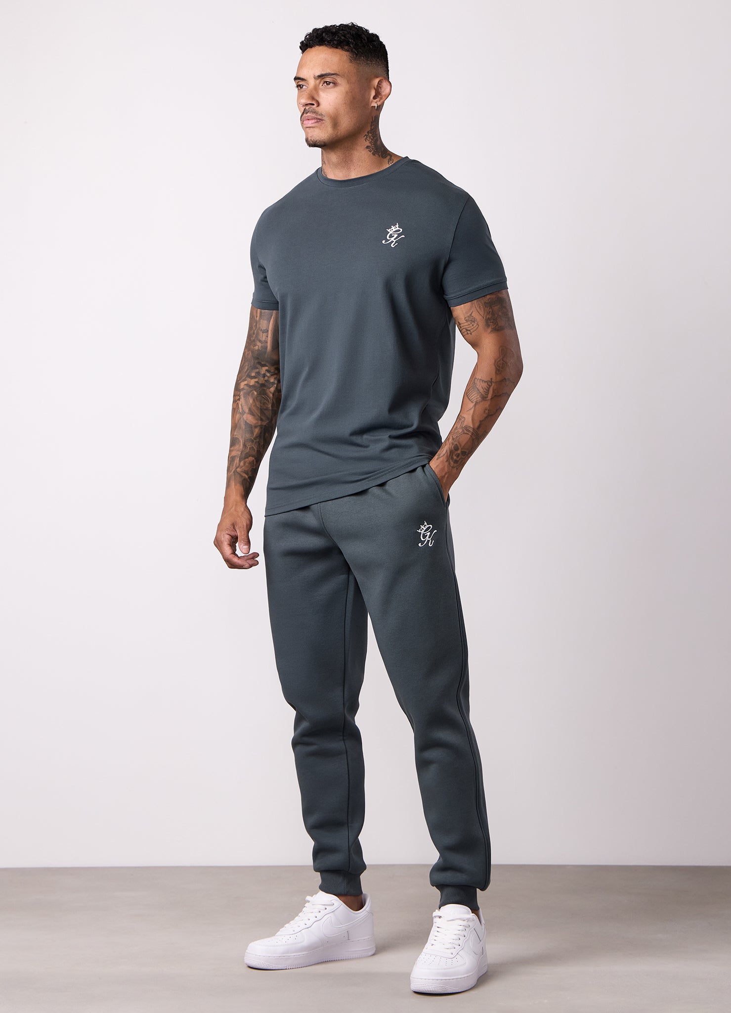 Gym King Fundamental Tee - Green Smoke