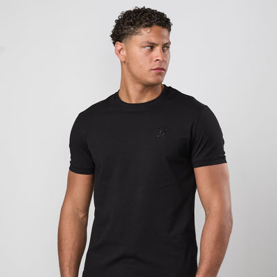 Gym King Fundamental Tee - Black/Black