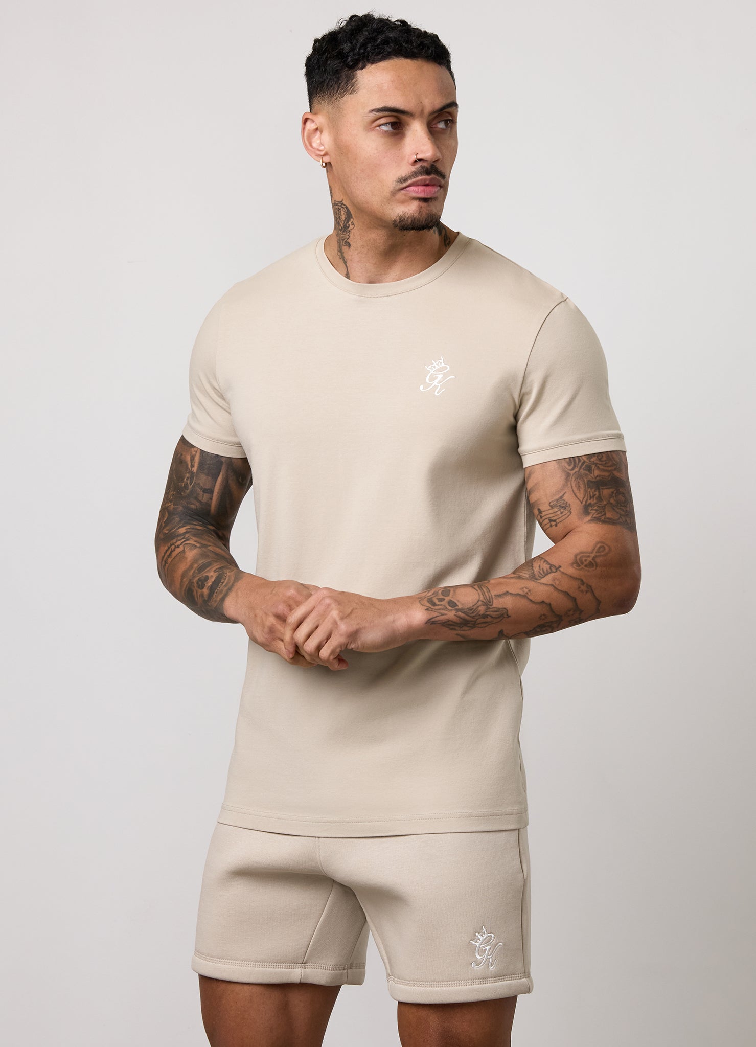 Gym King Fundamental Tee - Fossil Stone