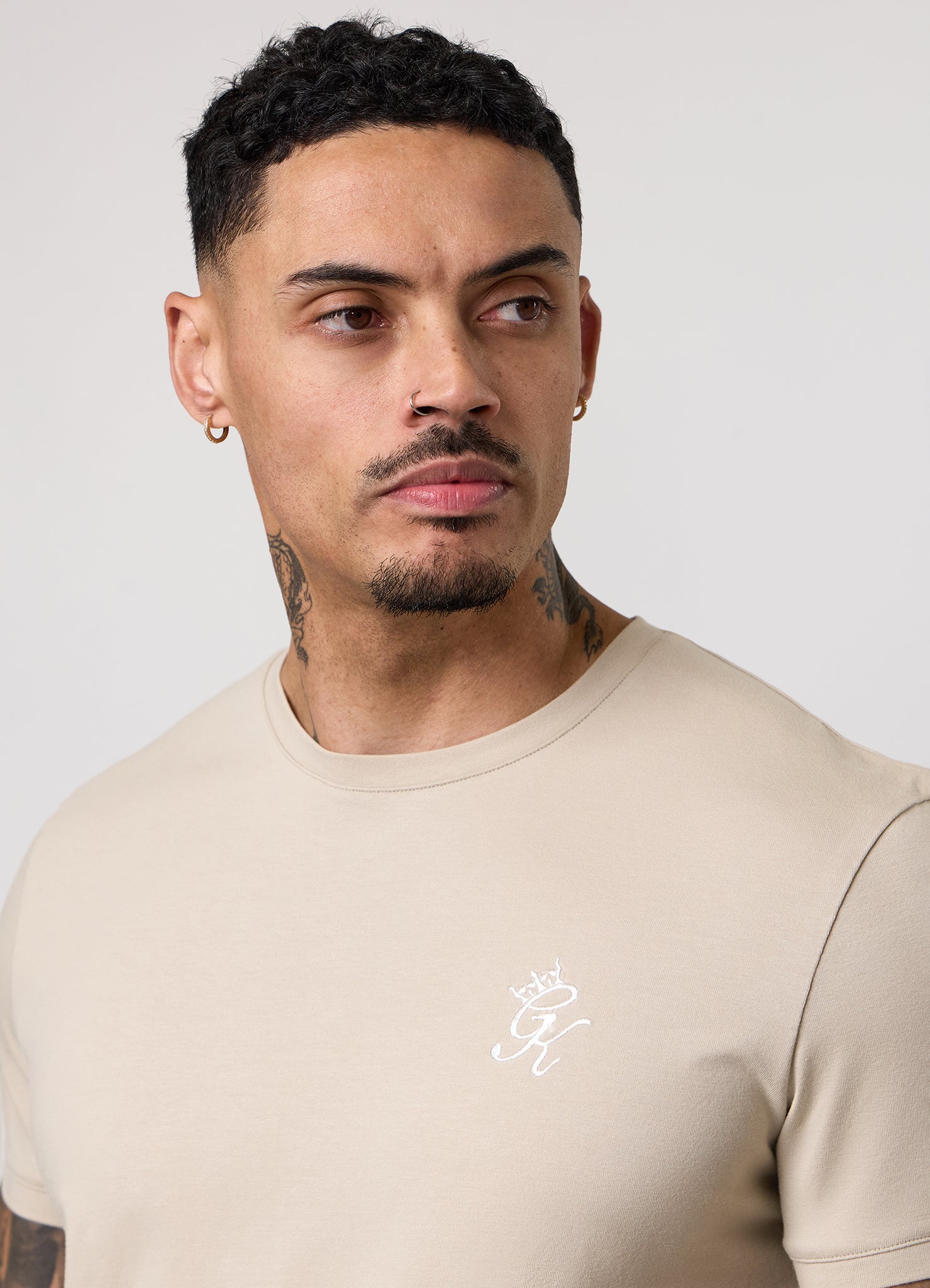 Gym King Fundamental Tee - Fossil Stone