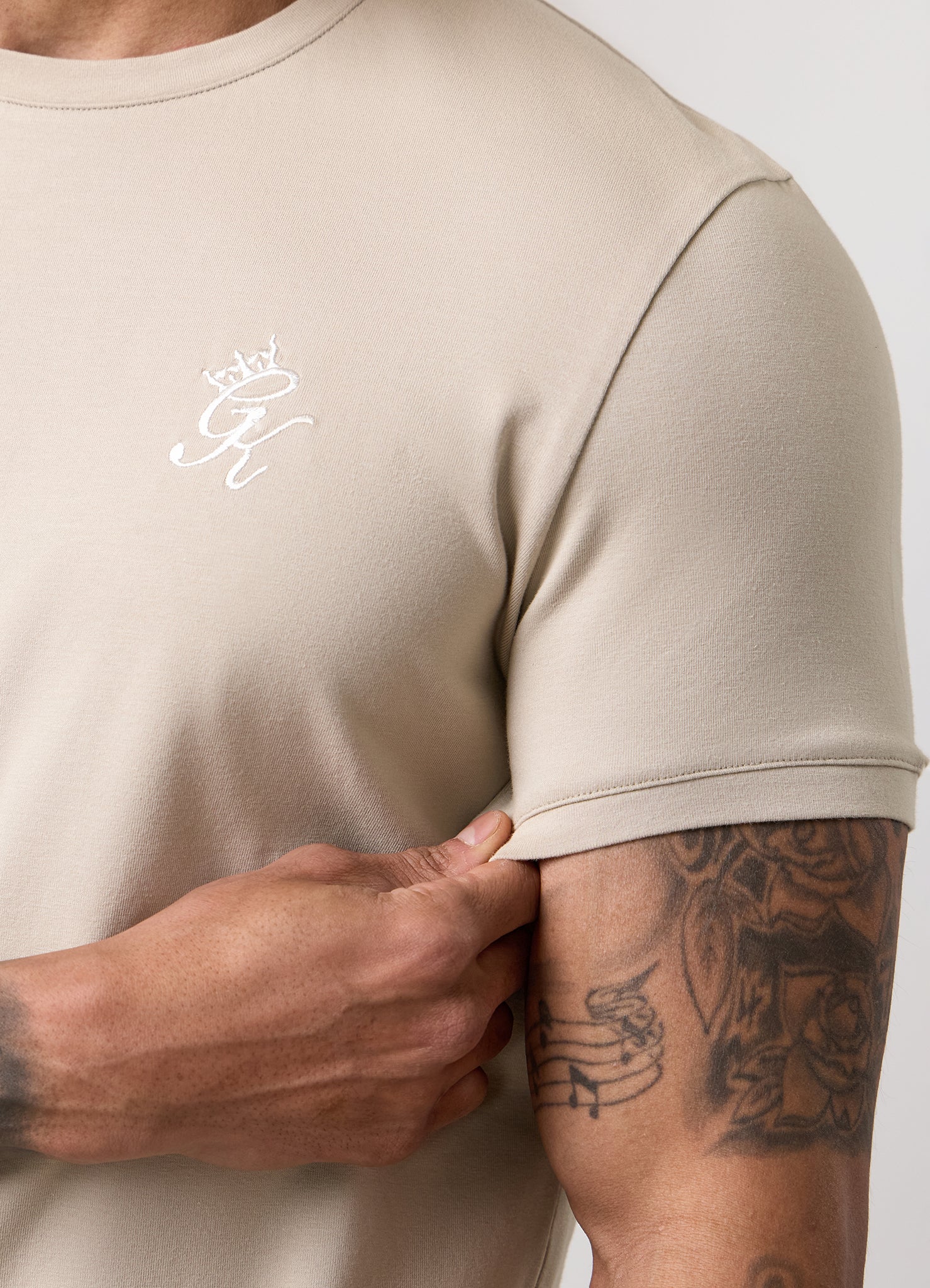 Gym King Fundamental Tee - Fossil Stone