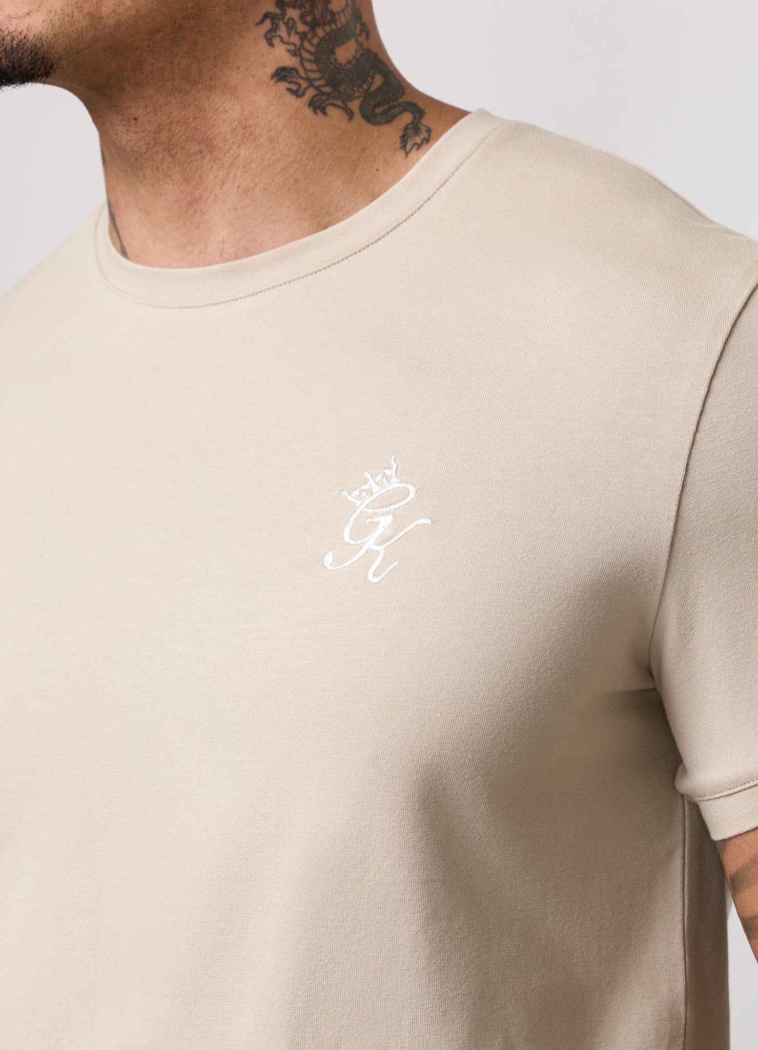 Gym King Fundamental Tee - Fossil Stone