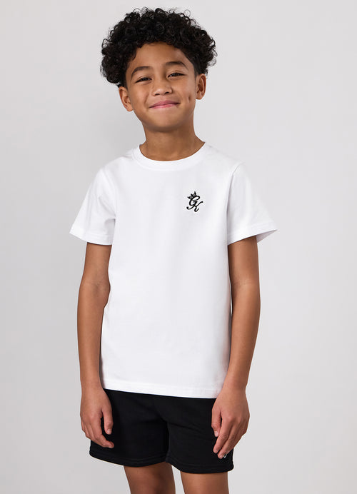 Gym King Younger Kids Fundamental Tee - White