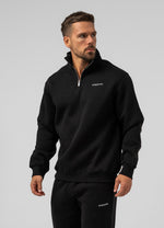 Gym King Fundamental Linear 1/4 Zip Funnel - Black thumbnail
