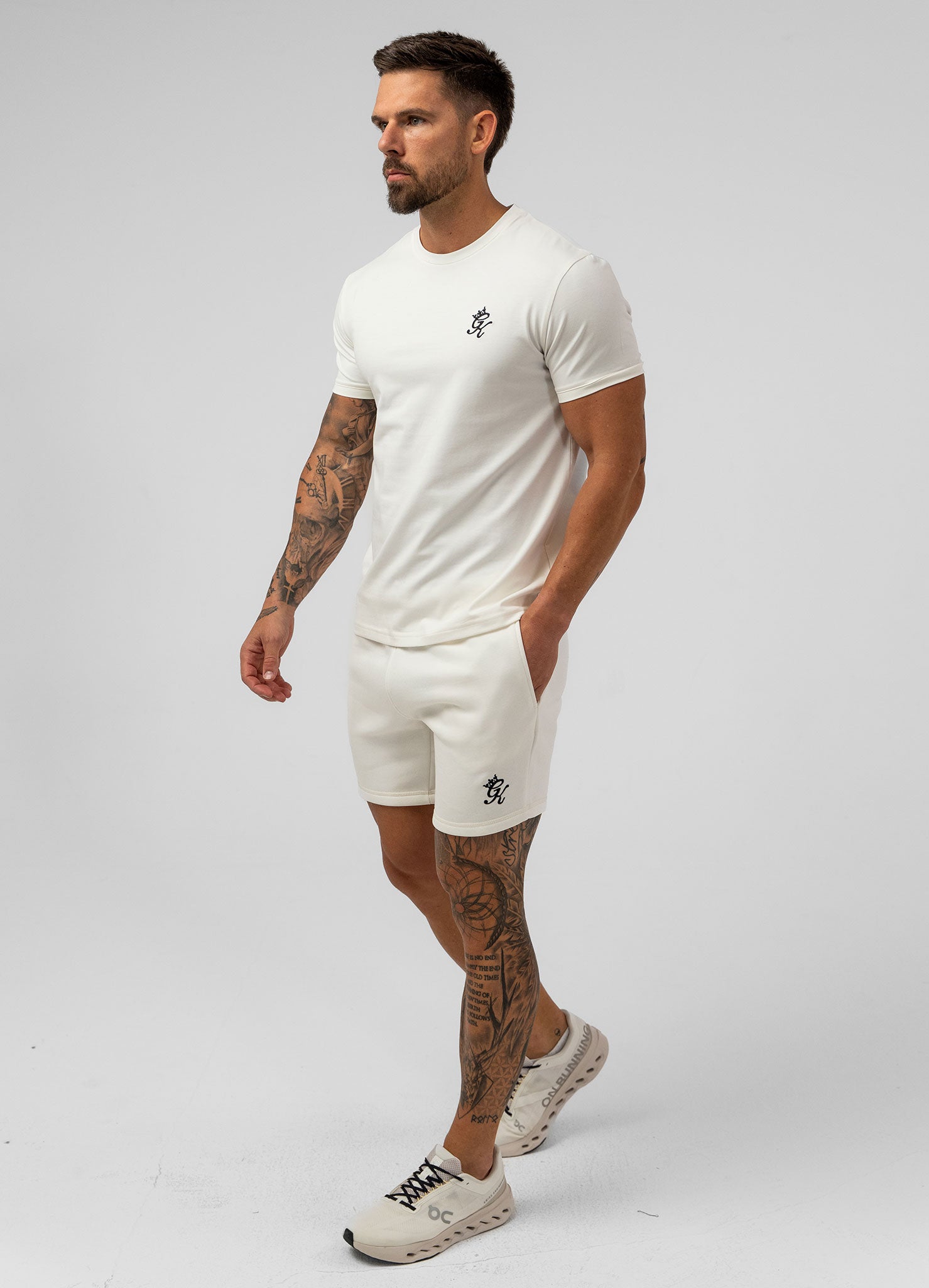 Gym King Fundamental Jersey Tee - Cream
