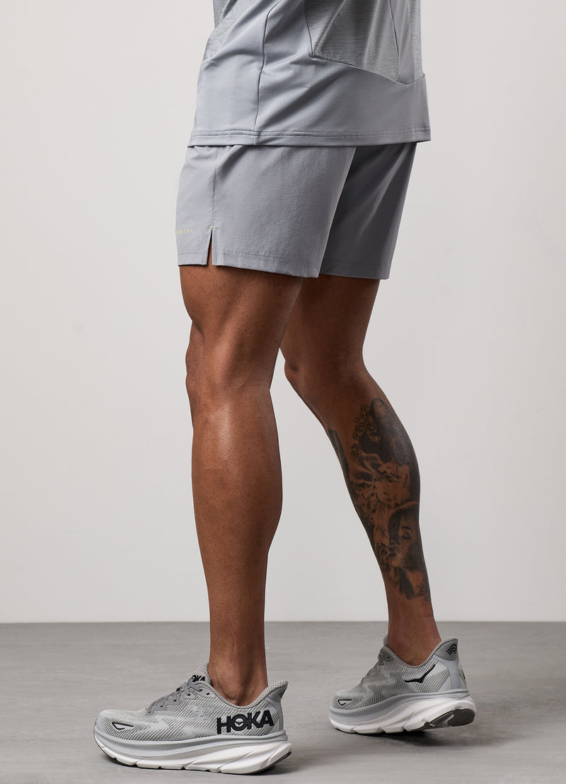 Gym King Fusion Hybrid 5" Short - Silver Grey