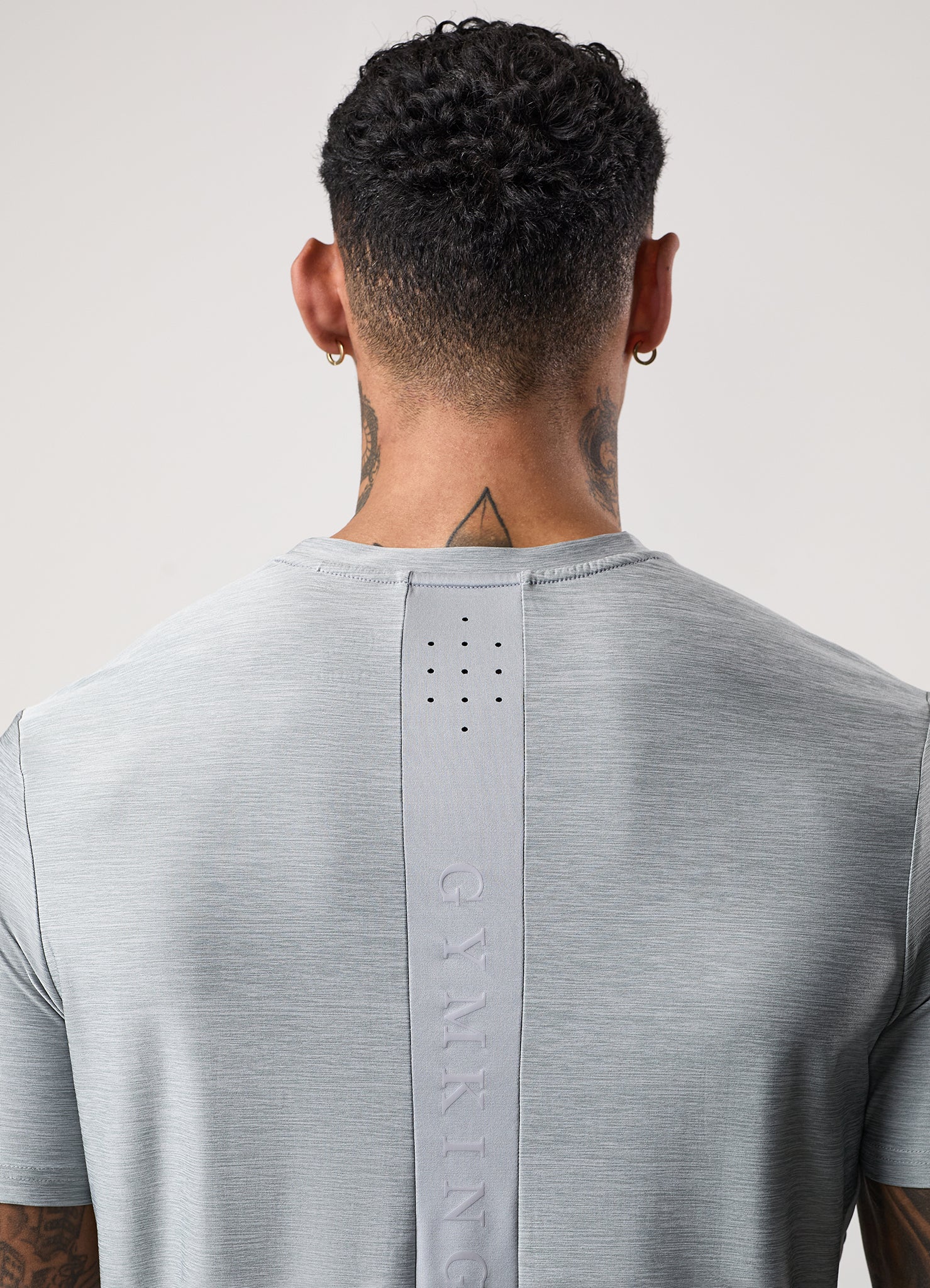 Gym King Fusion Hybrid Tee - Silver Grey