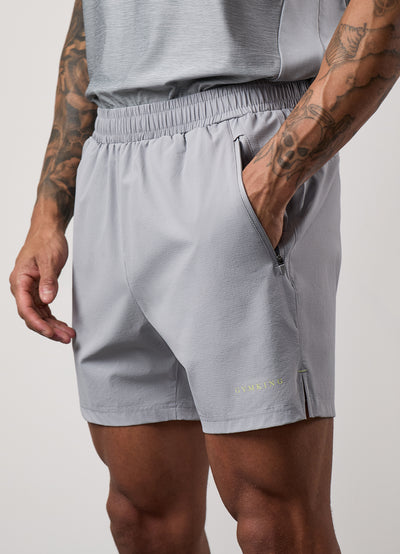 Gym King Fusion Hybrid 5" Short - Silver Grey