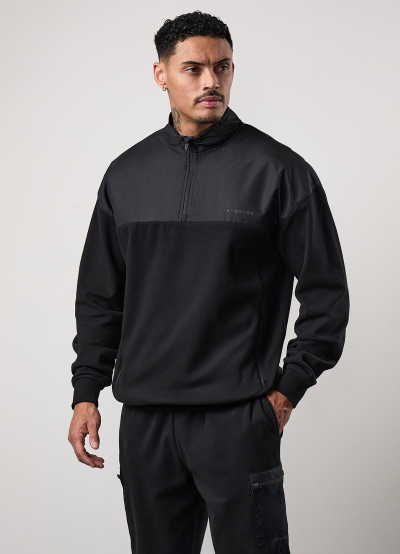 Gym King Fusion 1/4 Zip - Black