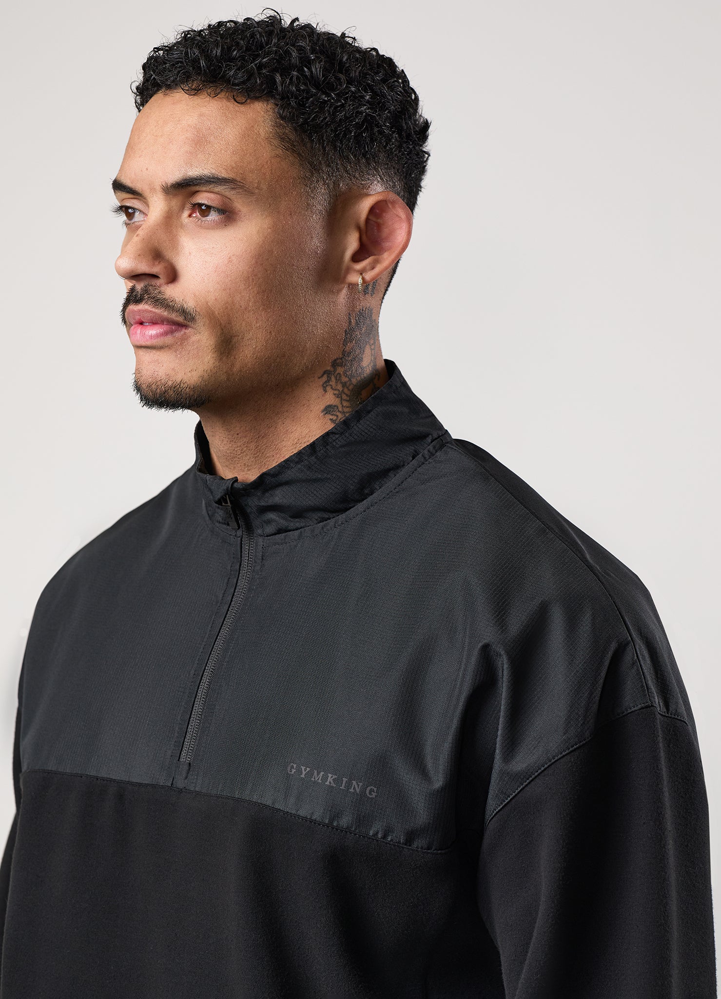 Gym King Fusion 1/4 Zip Tracksuit - Black