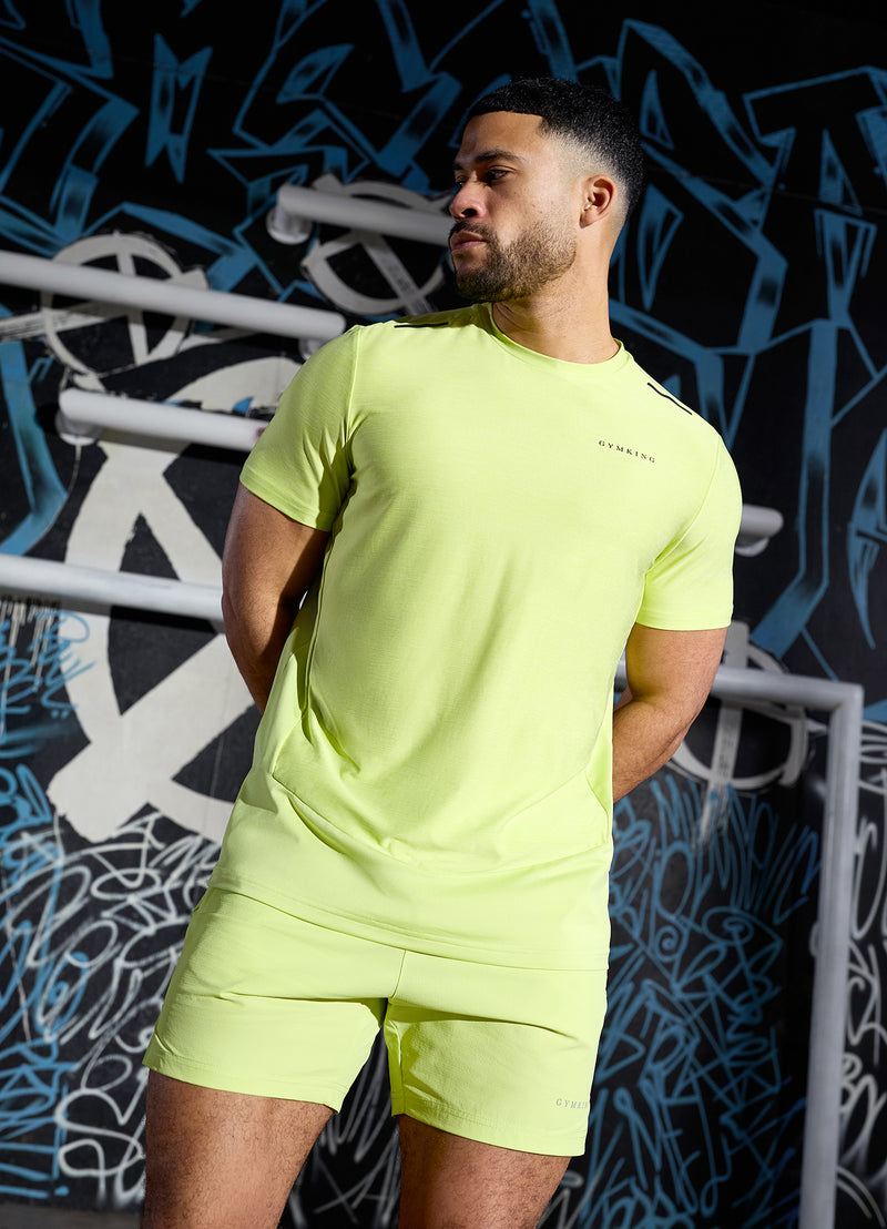 Gym King Fusion Hybrid Tee - Sherbet Lime