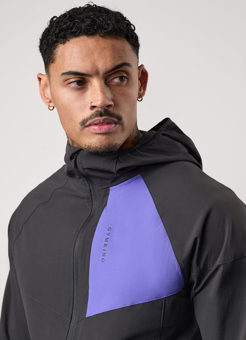 Gym King Fusion Tracksuit Top - Dark Pewter