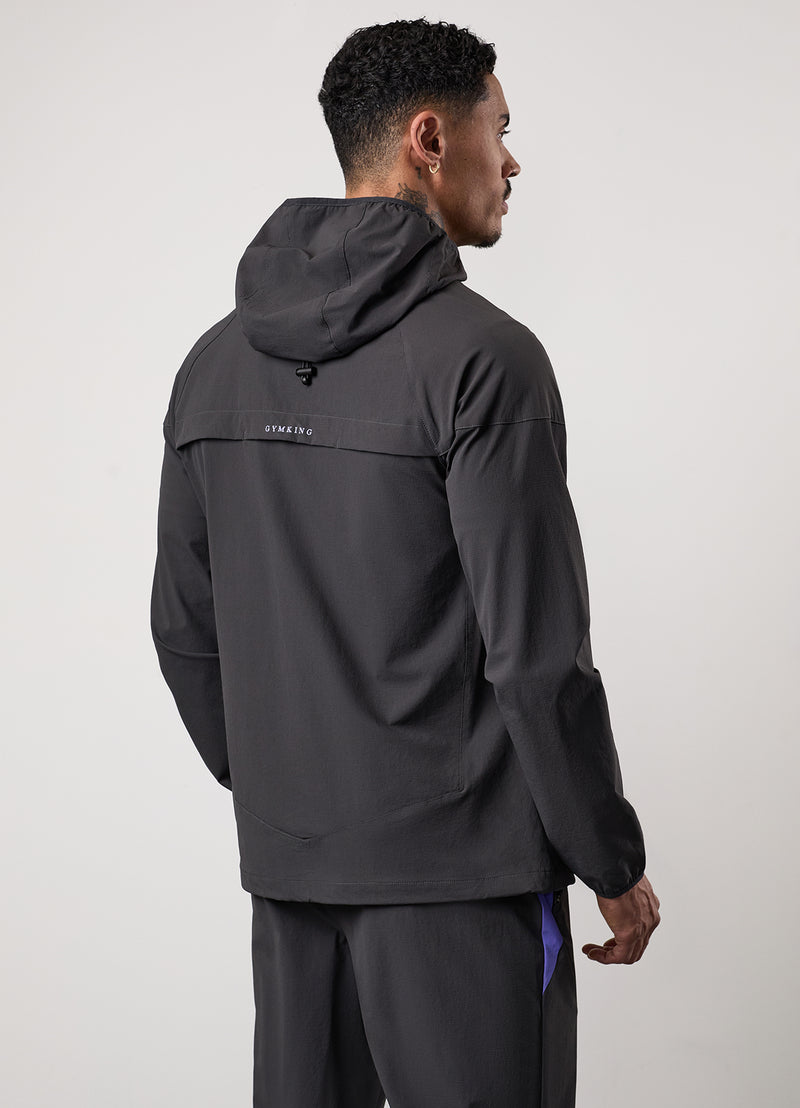 Gym King Fusion Tracksuit Top - Dark Pewter