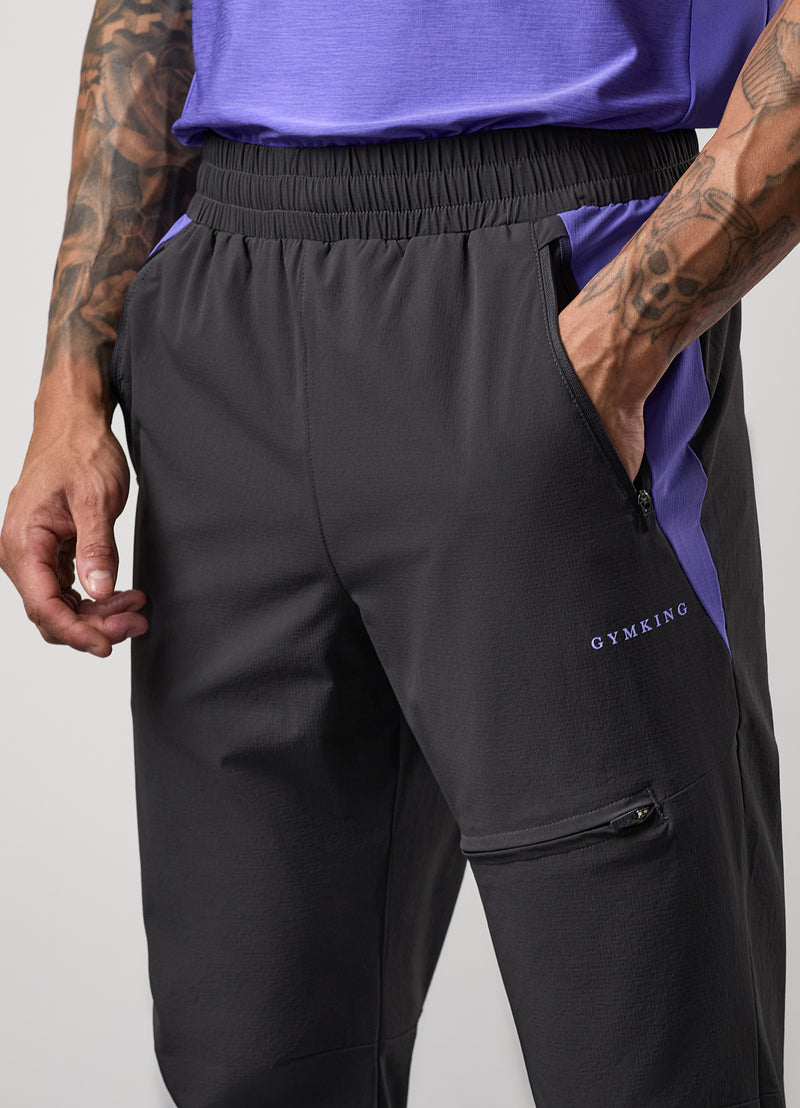 Gym King Fusion Tracksuit Bottom - Dark Pewter