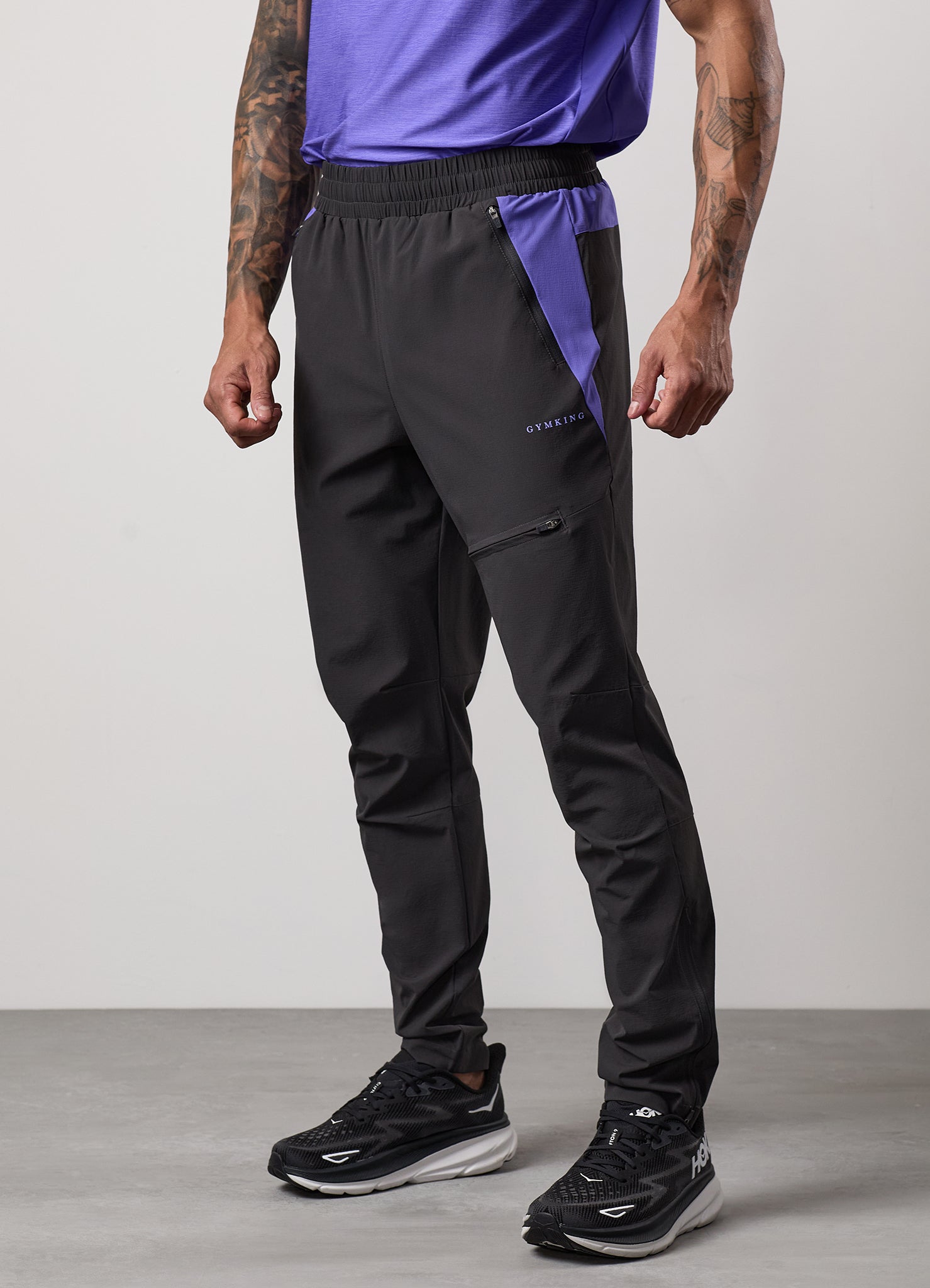 Gym King Fusion Tracksuit Bottom - Dark Pewter