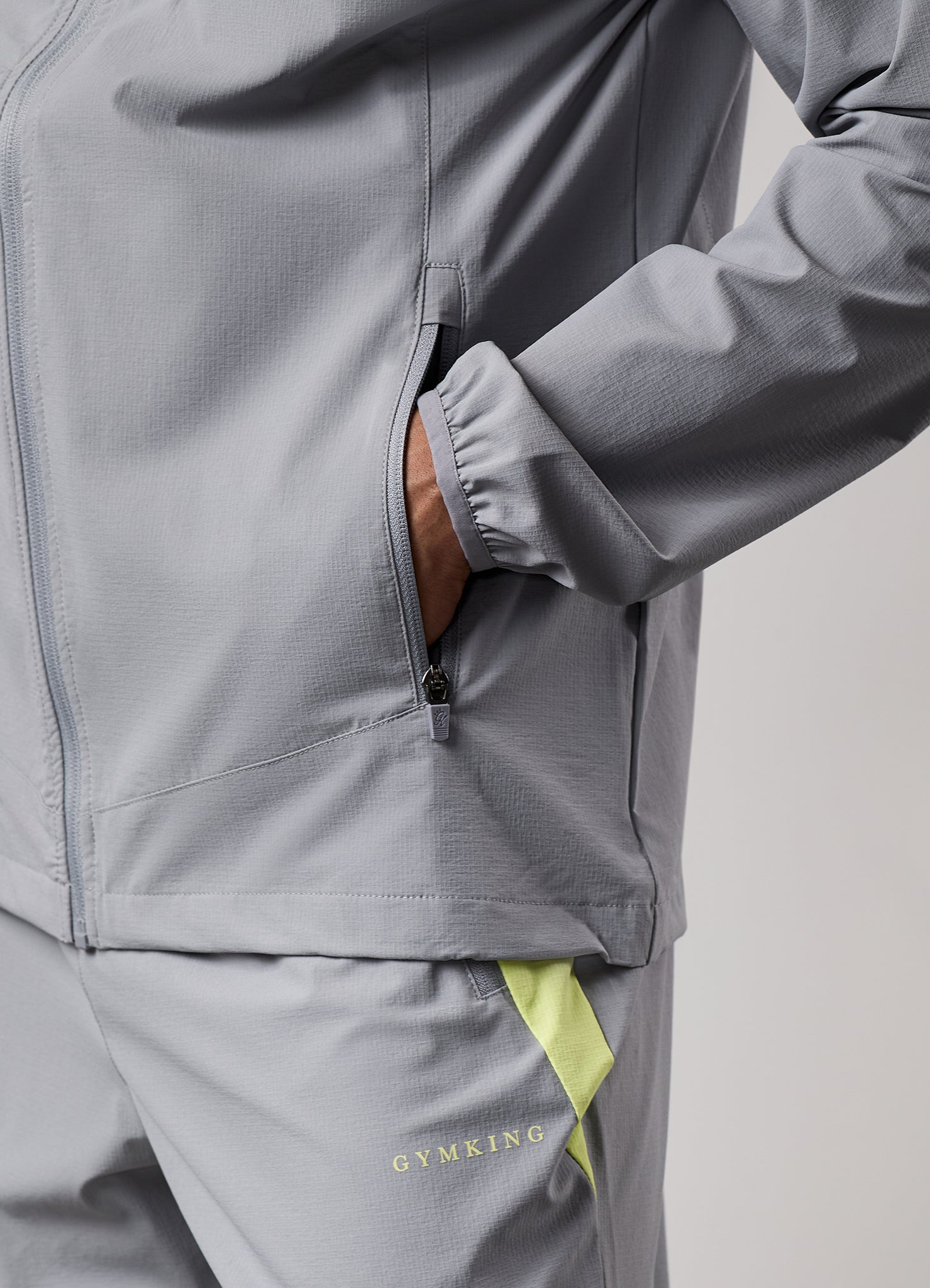 Gym King Fusion Tracksuit - Silver Grey