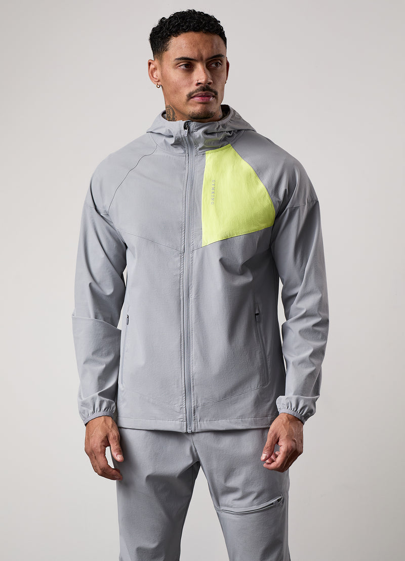 Gym King Fusion Tracksuit Top - Silver Grey