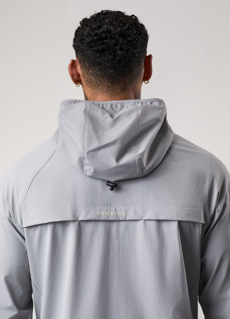 Gym King Fusion Tracksuit Top - Silver Grey