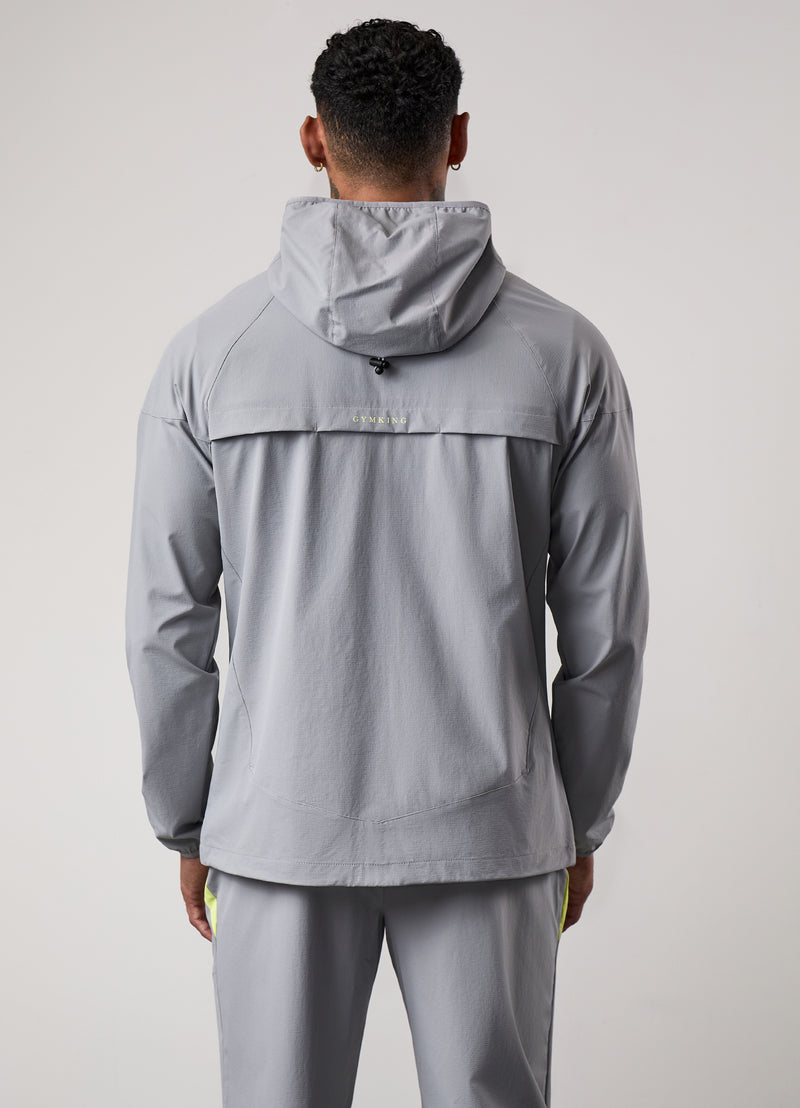 Gym King Fusion Tracksuit Top - Silver Grey