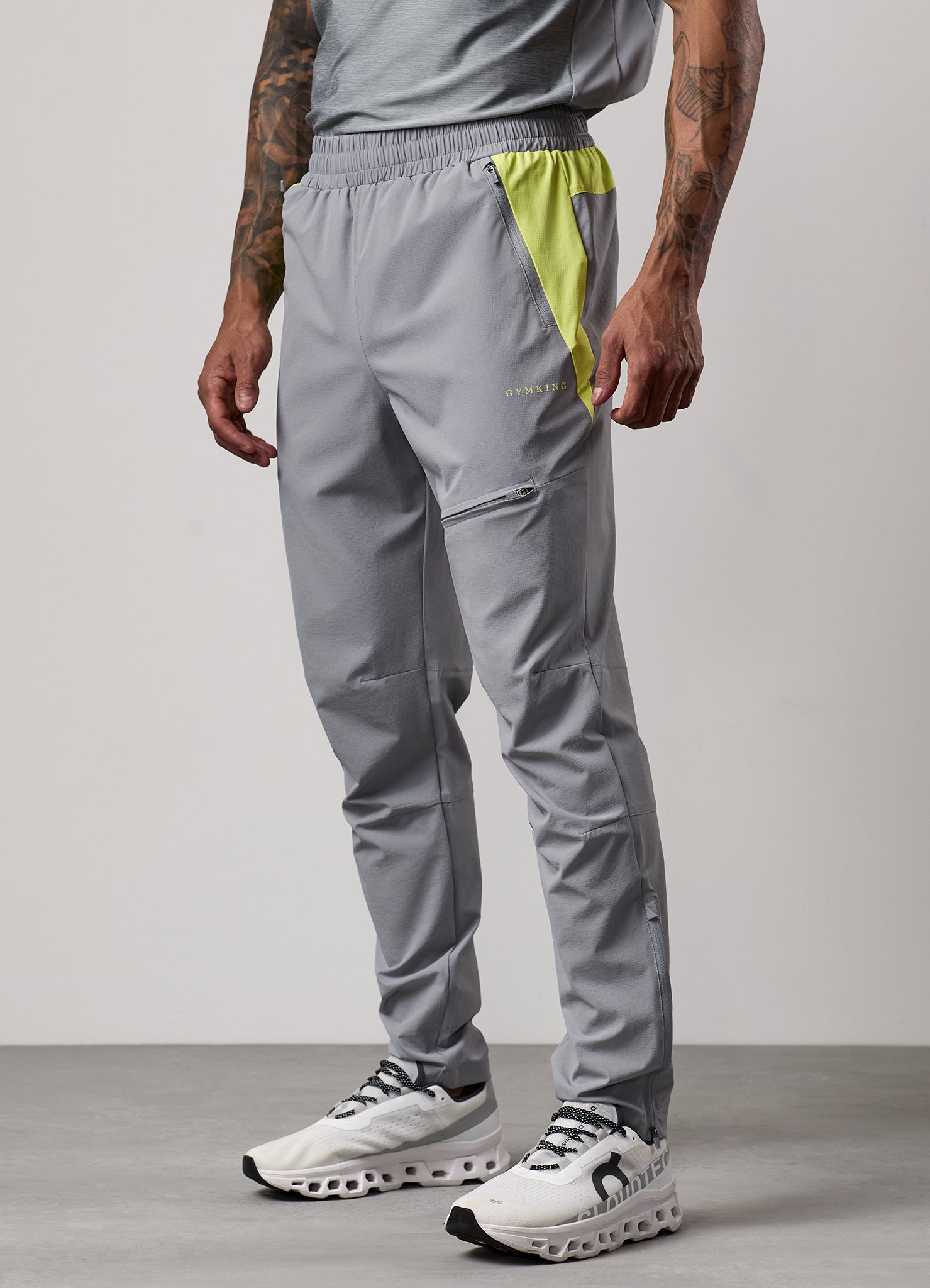 Gym King Fusion Tracksuit - Silver Grey