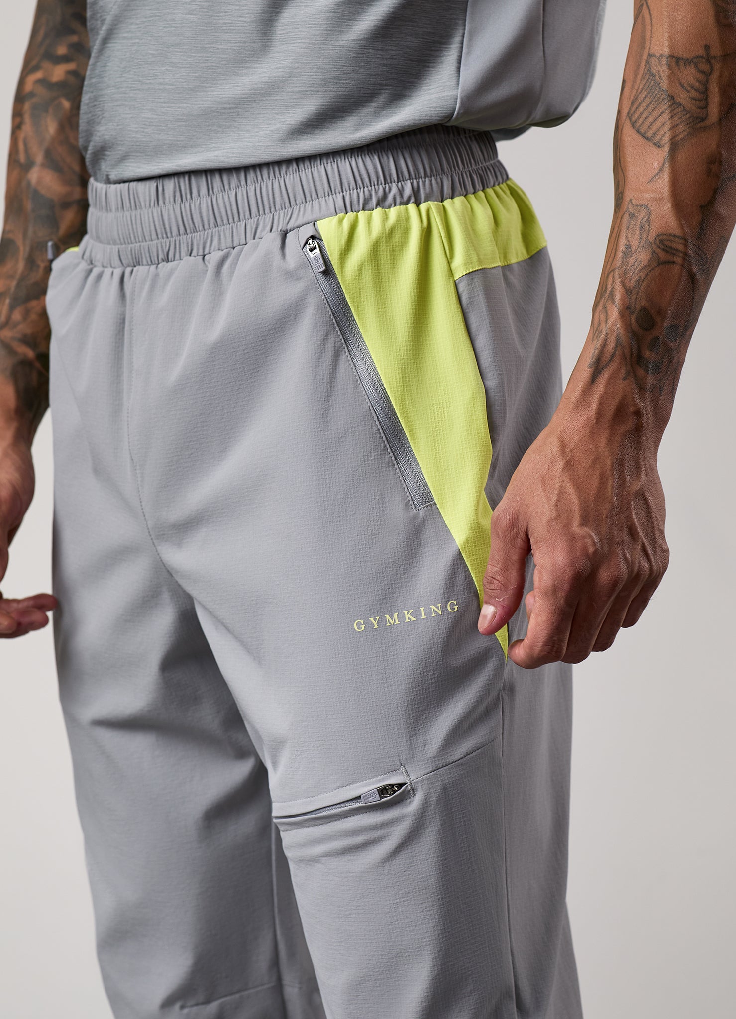 Gym King Fusion Tracksuit - Silver Grey