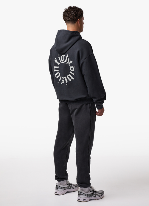 Gym King Fight Division Washed Gothic Tracksuit - Vintage Black