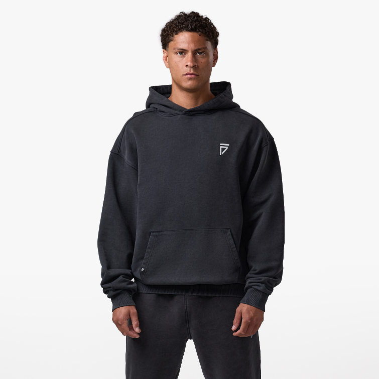 Gym King Fight Division Washed Gothic Tracksuit - Vintage Black