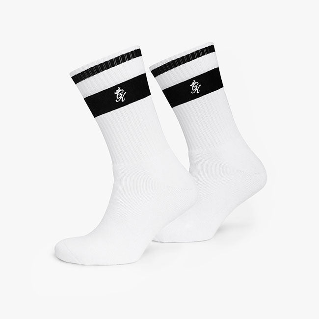 Gym King Fundamental Socks (2pk) - White