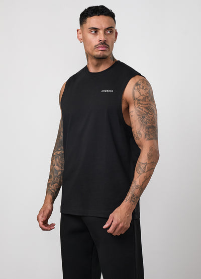 Gym King Fundamental Linear Jersey Tank - Black