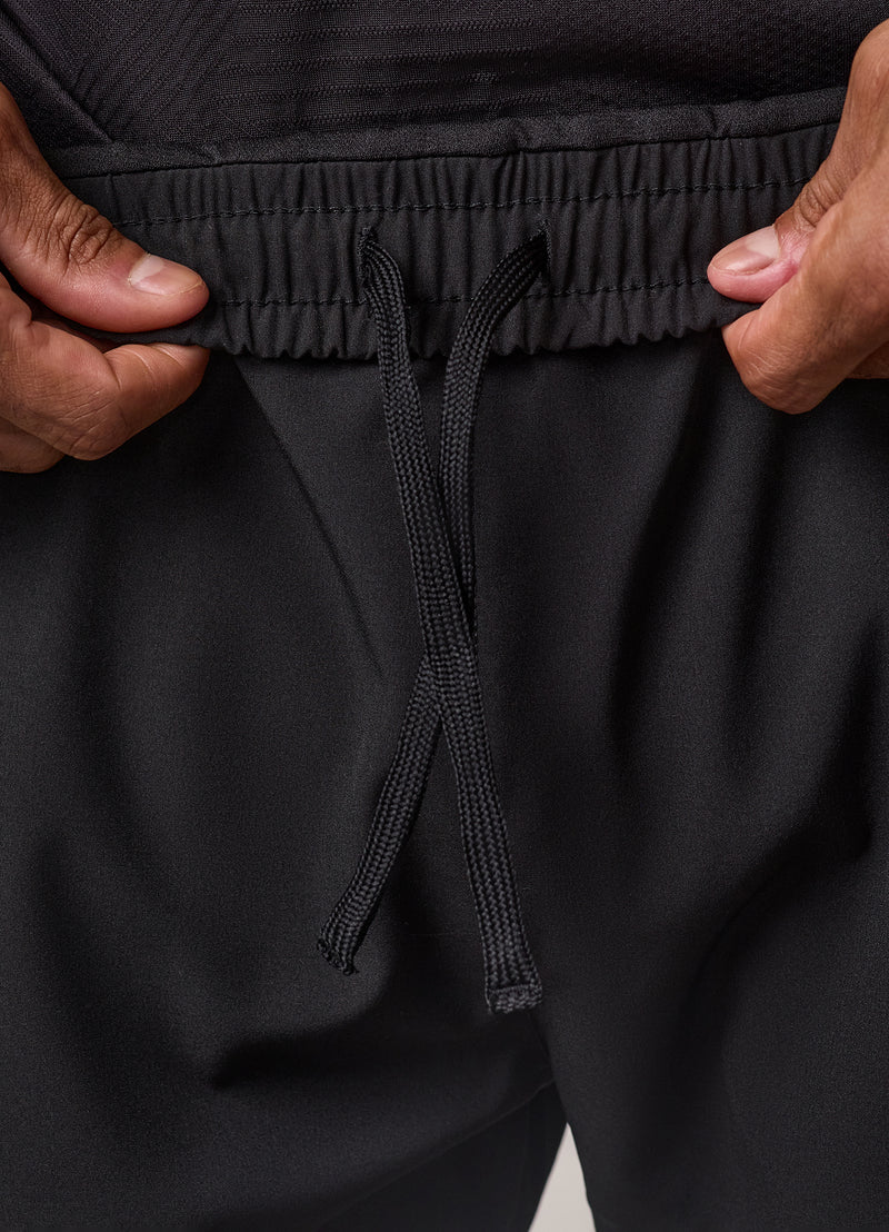 Gym King Geometric Knit Linear Short - Black