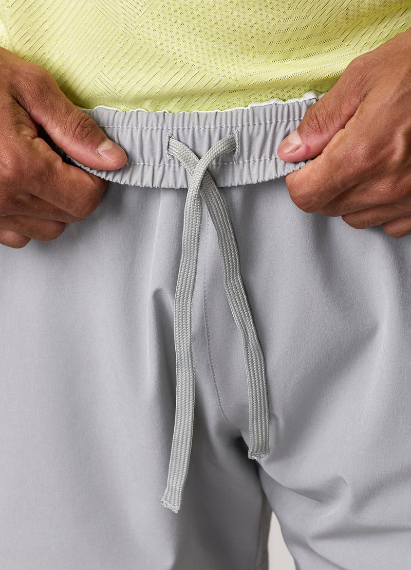 Gym King Geometric Knit Short - Urban Grey/Limelight